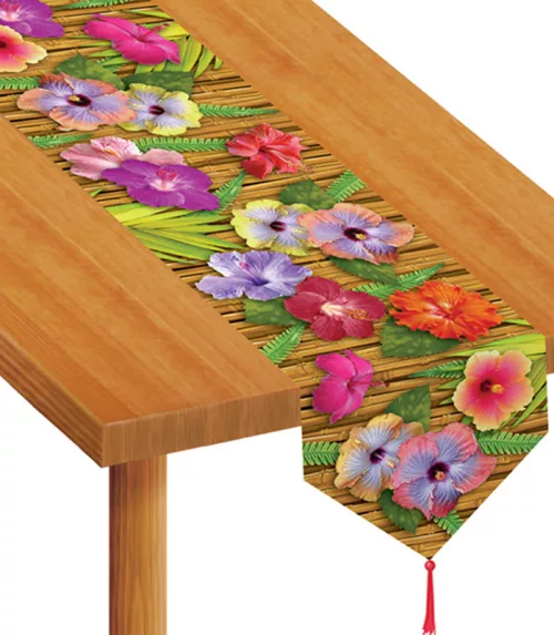 Photo du produit Chemin de table fleur d'hibiscus Hawaï 1,8 m