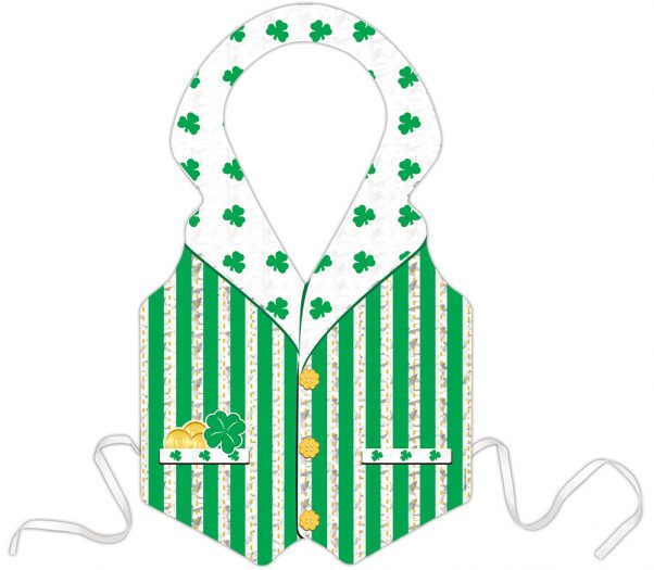 Photo du produit Tablier plastique Leprechaun vert adulte Saint-Patrick