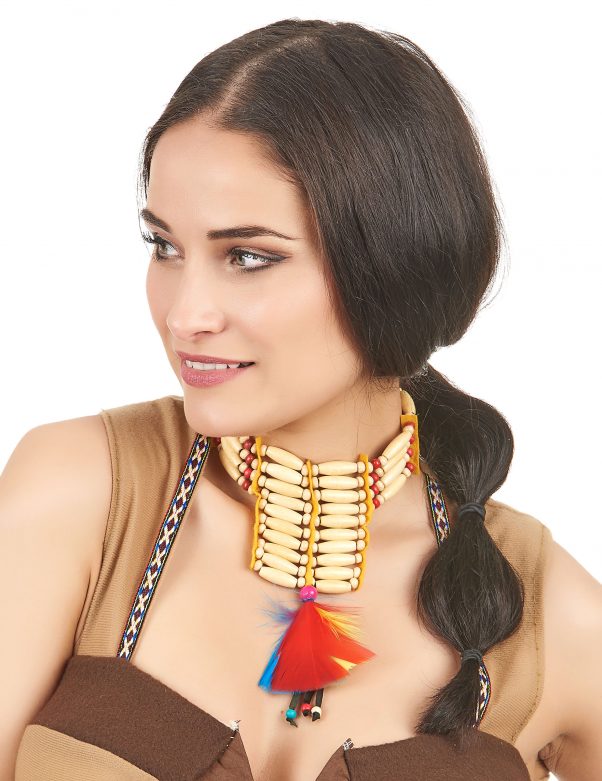 Photo du produit Ras de cou indien à plumes femme