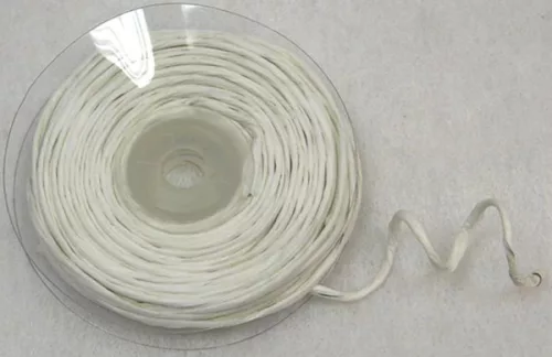 Photo du produit Rouleau de raphia avec fil métallique blanc 10 m