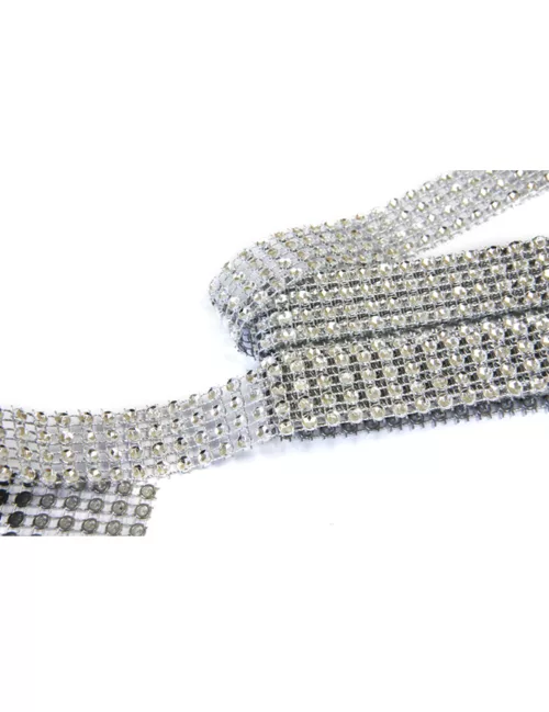 Photo du produit Ruban strass argent 1,8 m x 2 cm
