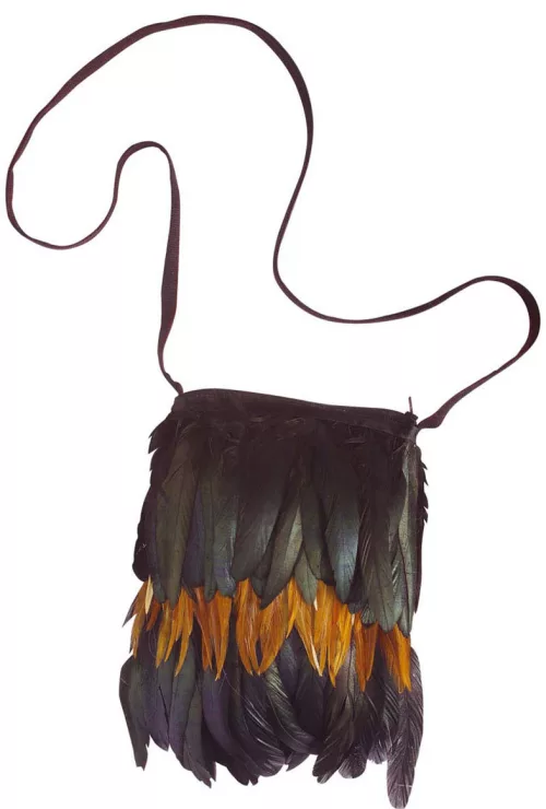Photo du produit Sacoche indienne plumes