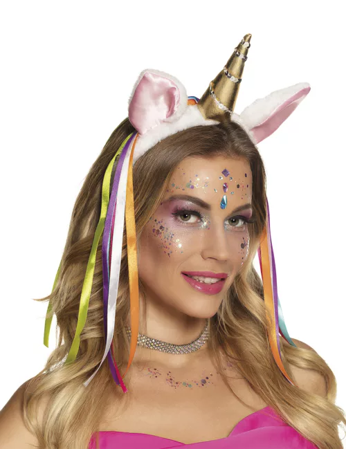 Photo du produit Serre-tête licorne avec bandes flashy femme