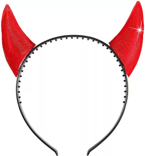 Photo du produit Serre tête cornes diable réflechissantes adulte Halloween