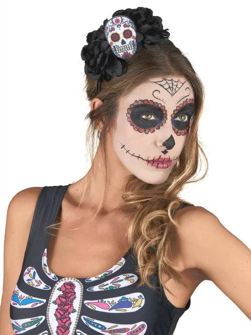 Photo du produit Serre tête Crâne Multicolore Dia De Los Muertos adulte