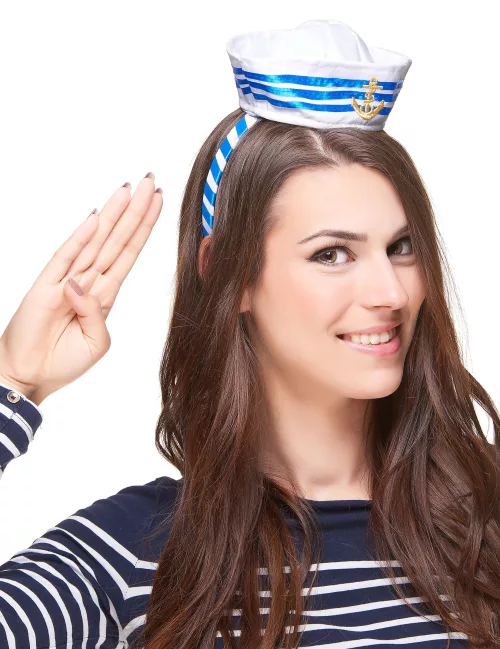 Photo du produit Serre-tête mini chapeau marin adulte