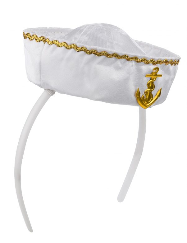 Photo du produit Serre-tête mini chapeau marin blanc femme