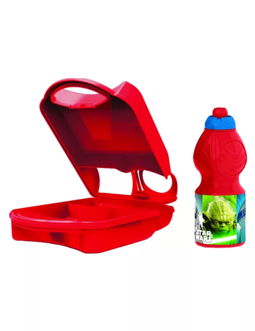 Photo du produit Set boîte à gouter et gourde en plastique Star Wars 24 x 15 cm