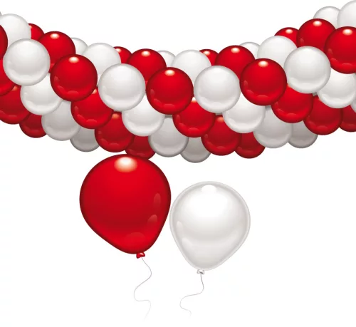 Photo du produit Set de décoration rouge et blanc