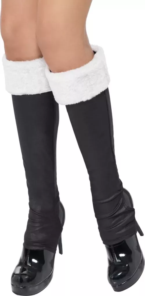 Photo du produit Sur bottes noires avec fourrure blanche adulte