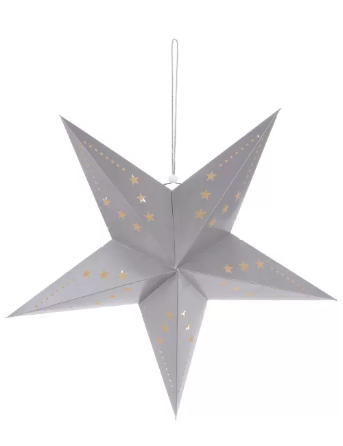 Photo du produit Lanterne étoile grise 60 cm