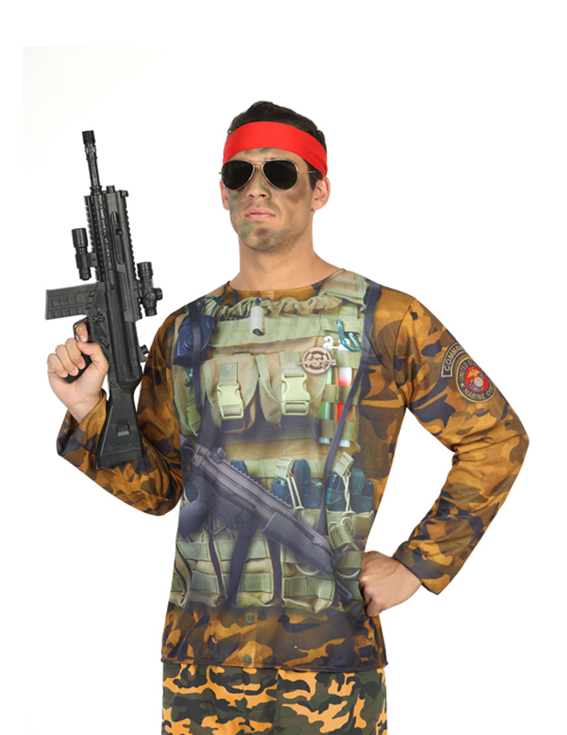 T-shirt Militaire Jeep Homme – Noir – Taille S – Coton Graphique