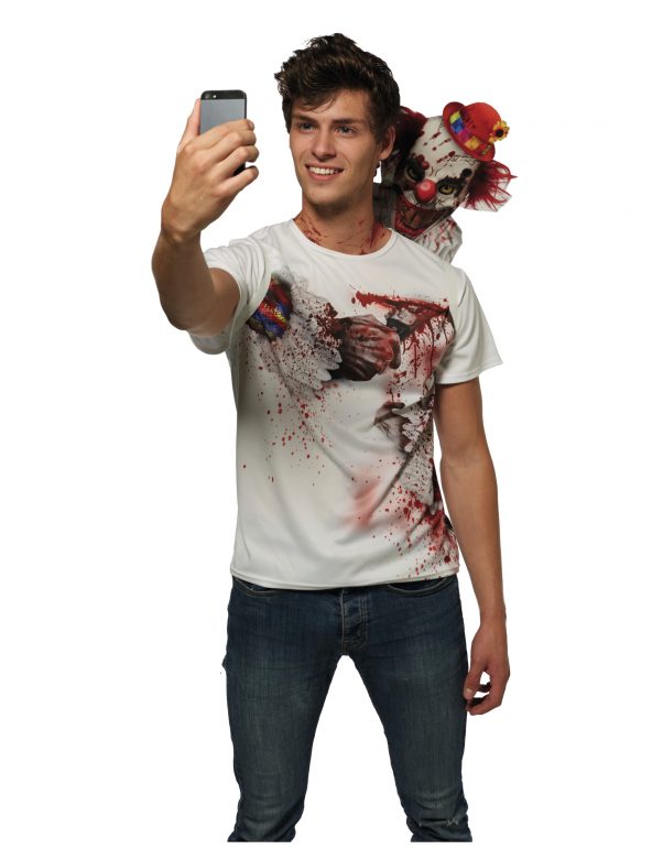 Photo du produit T-shirt Selfie clown effayant adulte