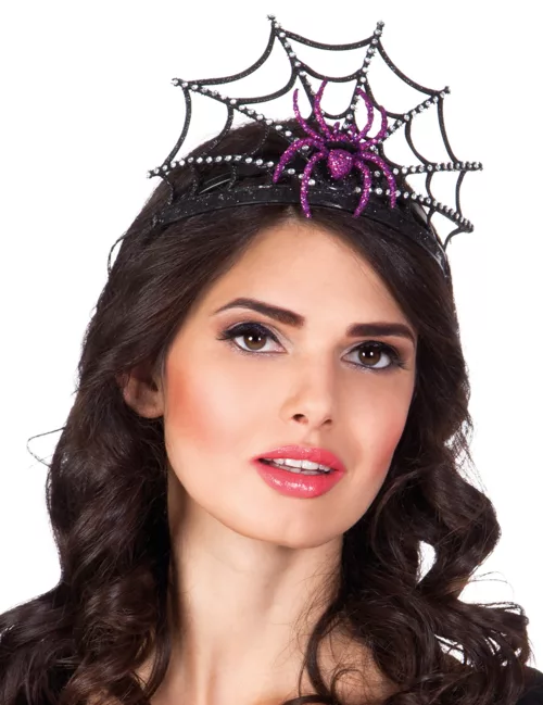 Photo du produit Tiare araignée violette femme Halloween