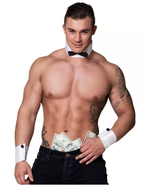 Photo du produit Tour de cou et manchettes strip teaser sexy homme