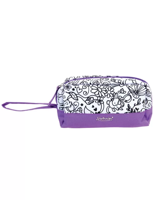Photo du produit Trousse lavable à colorier violette avec 1 marqueur