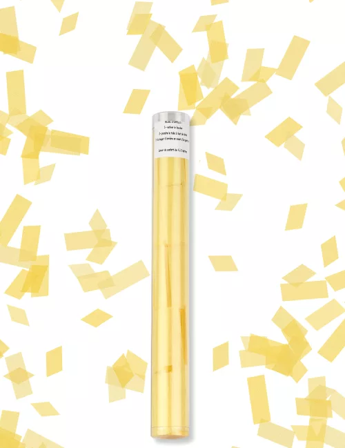 Photo du produit Canon à confettis rectangle jaune