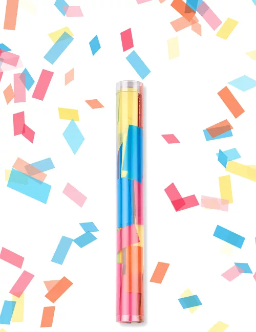 Photo du produit Canon à confettis rectangle multicolore