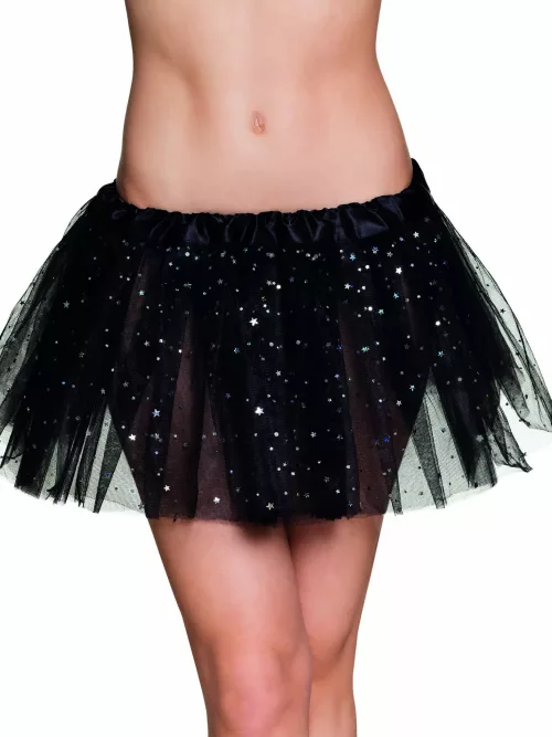 Photo du produit Tutu noir étoile scintillante femme
