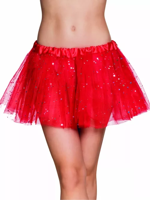 Photo du produit Tutu rouge étoile scintillante femme