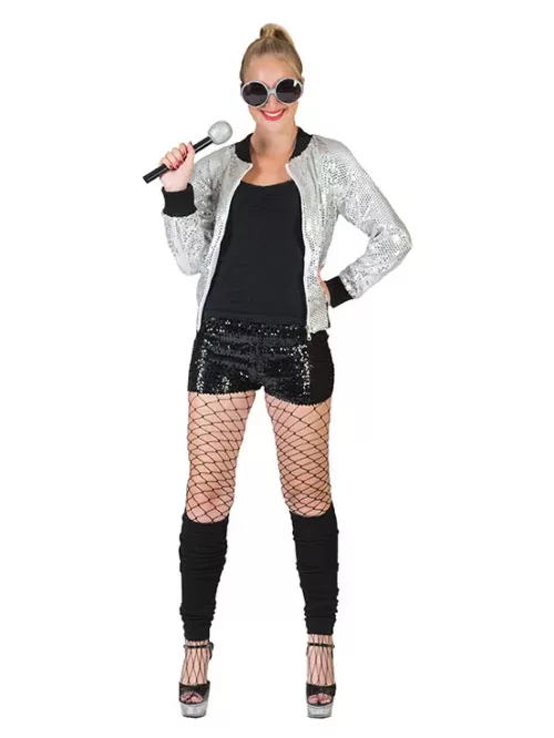 Photo du produit Veste à paillettes argent femme