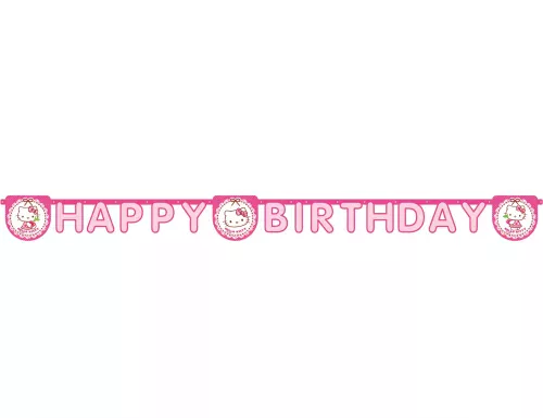 Photo du produit 1 Guirlande Happy Birthday Hello Kitty 2 m