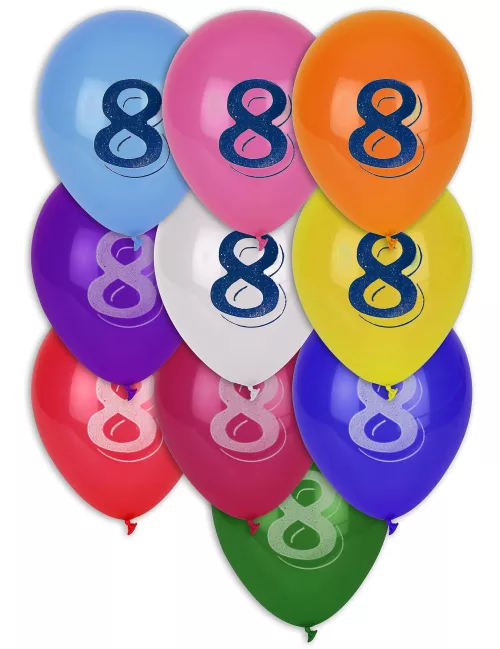 Photo du produit 8 Ballons chiffre 8