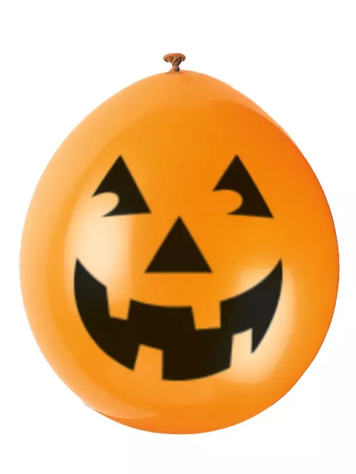 Photo du produit 10 Ballons citrouille souriante Halloween