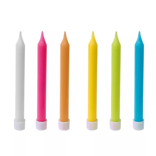 Photo du produit 10 Bougies colorées 8 cm