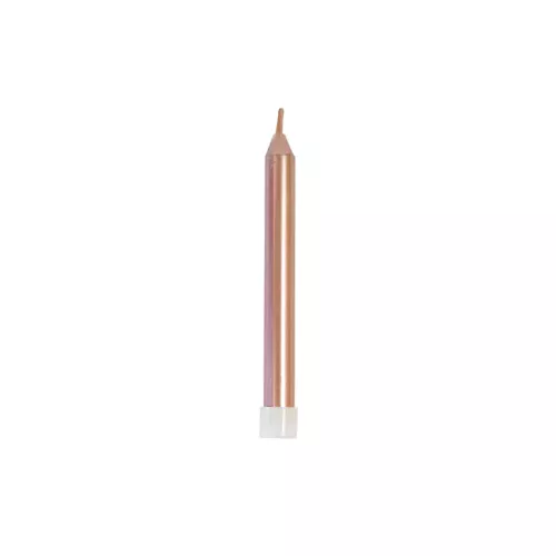 Photo du produit 10 Bougies d'anniversaire rose gold métallisées 7 cm