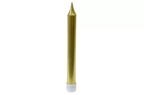 Photo du produit 10 Bougies d'anniversaire dorée métallisées 7 cm