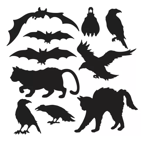 Photo du produit 10 Décorations en carton silhouettes