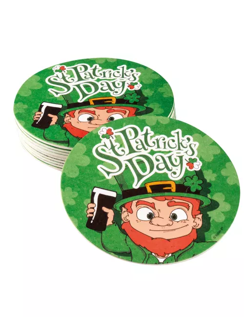 Photo du produit 10 Dessous de verre 10 cm Saint Patrick