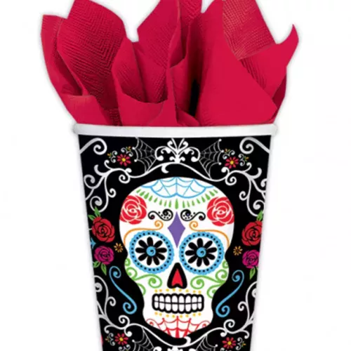 Photo du produit 10 Gobelets en carton Dia de la muerte 266 ml