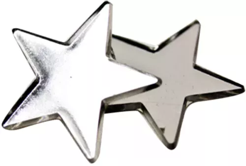 Photo du produit 10 Mini miroirs étoiles argentés 3 x 3 cm