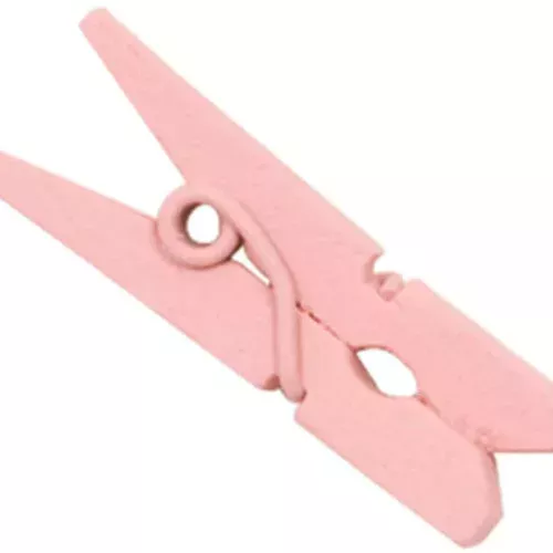 Photo du produit 10 Mini pinces à linge en bois roses