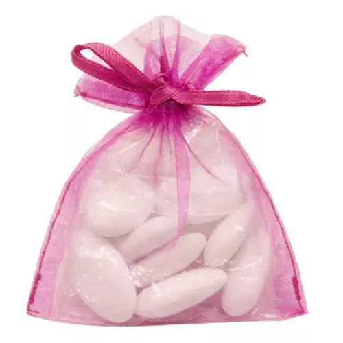 Photo du produit 10 sachets organza fuchsia