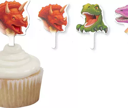 Photo du produit 12 Décorations gâteaux Anniversaire Dinosaures