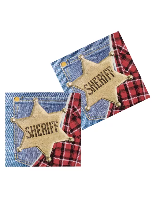 Photo du produit 12 Serviettes Western Wild West 33 x 33 cm