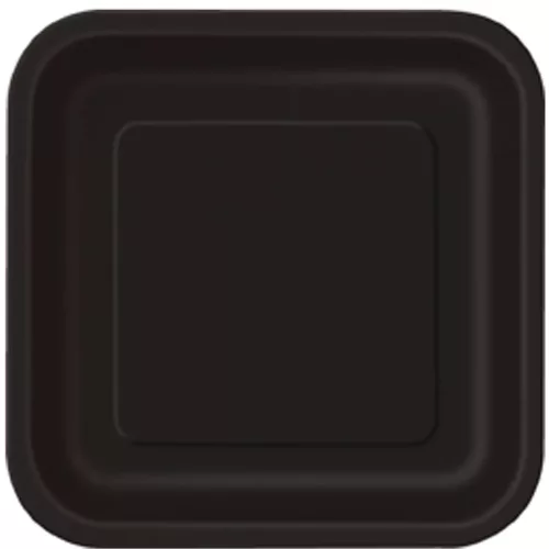 Photo du produit 14 Grandes assiettes en carton noires 23 cm