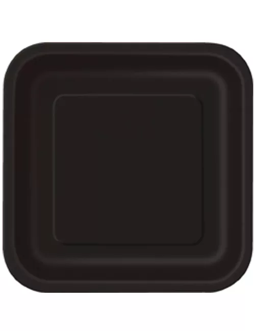 Photo du produit 14 Grandes assiettes en carton noires 23 cm