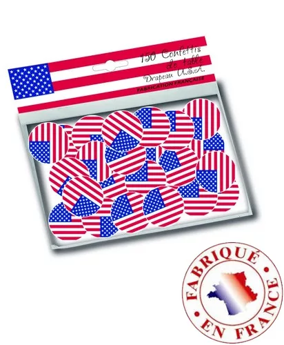 Photo du produit 150 confettis de table drapeau USA