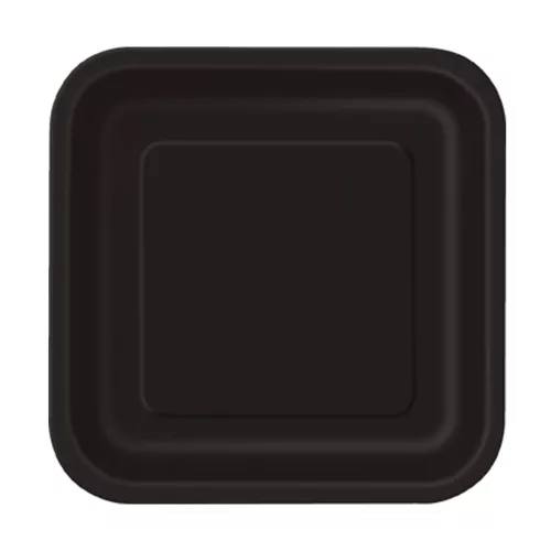 Photo du produit 16 Petites assiettes noires en carton 17cm