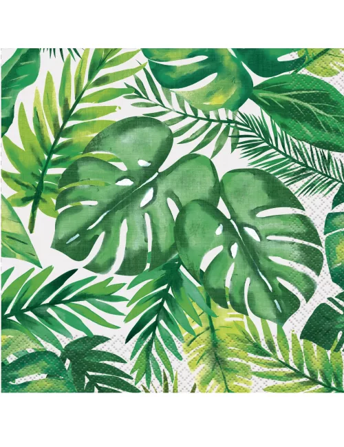 Photo du produit 16 Serviettes en papier Palm Tropical Luau 33 x 33 cm