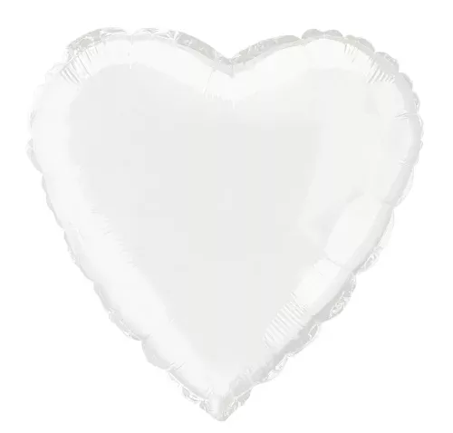 Photo du produit Ballon aluminium coeur blanc 45 cm