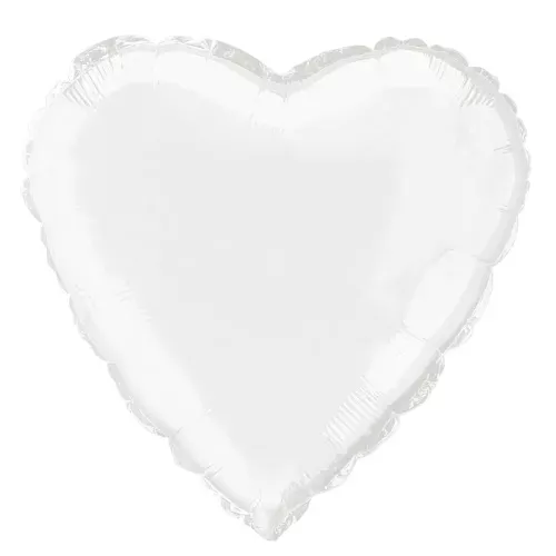 Photo du produit Ballon aluminium coeur blanc 45 cm