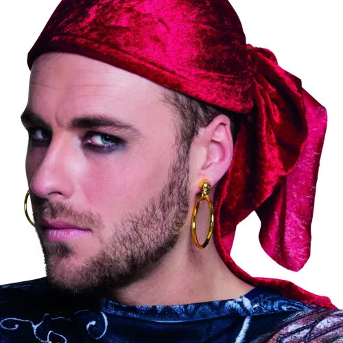 Photo du produit 2 Boucles d'oreilles dorées pirate adulte