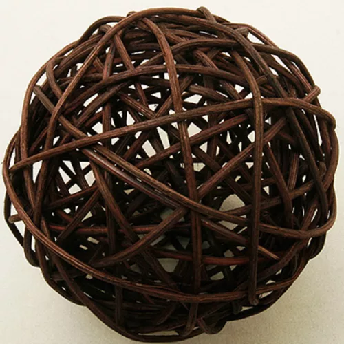 Photo du produit 2 Boules en osier marrons 6 cm