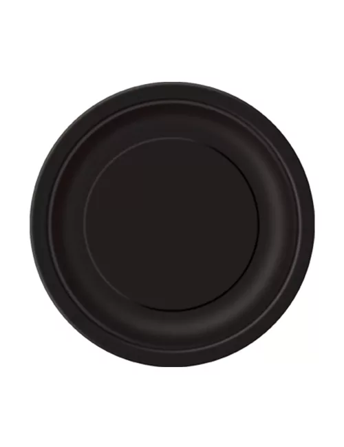 Photo du produit 20 Petites assiettes noires en carton 18 cm