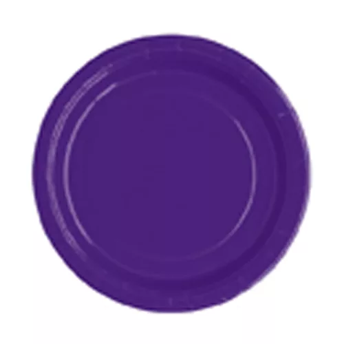 Photo du produit 20 Petites assiettes violettes rondes en carton 18 cm